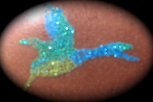 hummingbird glitter tattoo