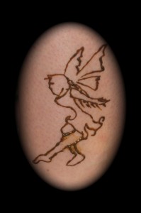 fairy tattoo in henna