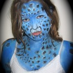 blue cheetah, Musikfest body painting