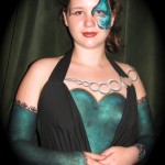 Formal outfit, velvet in paint, Face and Body Art convention in Orlando 2008