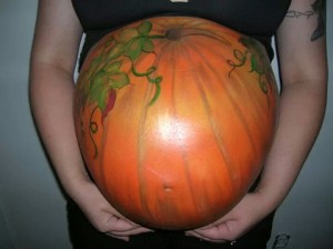 pregnant belly fall pumpkin